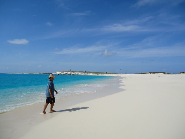 Enjoying Sand Cay....it will be a while before we see water this pretty again  :-( 
