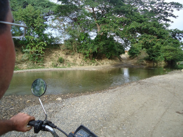 Getting ready to cross the river...don't get me wet Brian!