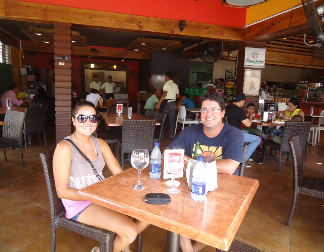 Our first meal together...all smiles :-)