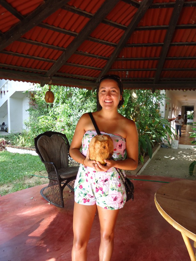 Rachel's new favorite treat...coco frio...yum!