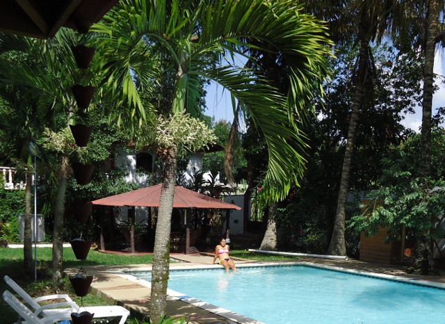 Enjoying our last day...sitting by the pool