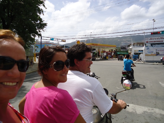 Yes...it's a selfie, but I somehow wanted a picture of Brian riding us triple on the motorcycle :-)