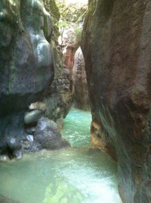 This is one of the caverns that you have to swim through to get to the next waterfall - it was breathtaking!