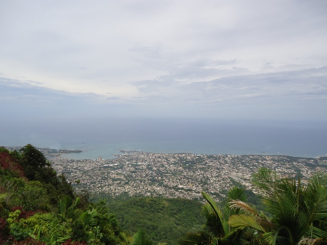 On top of the mountain you get a great view of the ocean as well as Puerto Plata below.