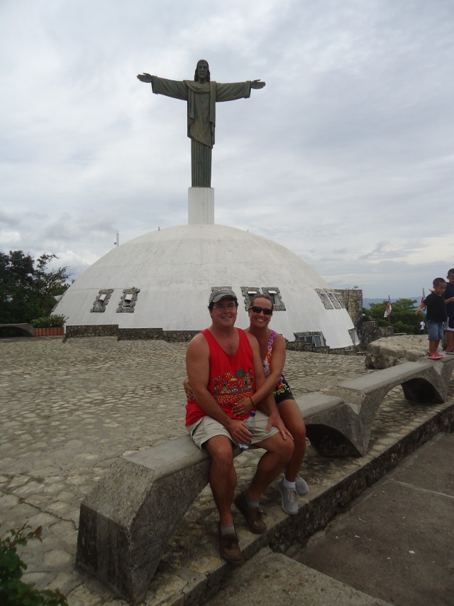At the top of Mt. Isabela de Torres a statue of Christ looks out over all of Puerto Plata, similar to the one in Rio de Janeiro Brazil.