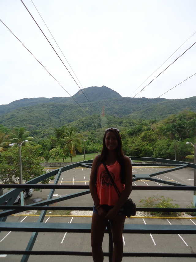 Waiting to go up in the cable car to the top of Mt. Isabela de Torres, the peak overlooking Puerto Plata.