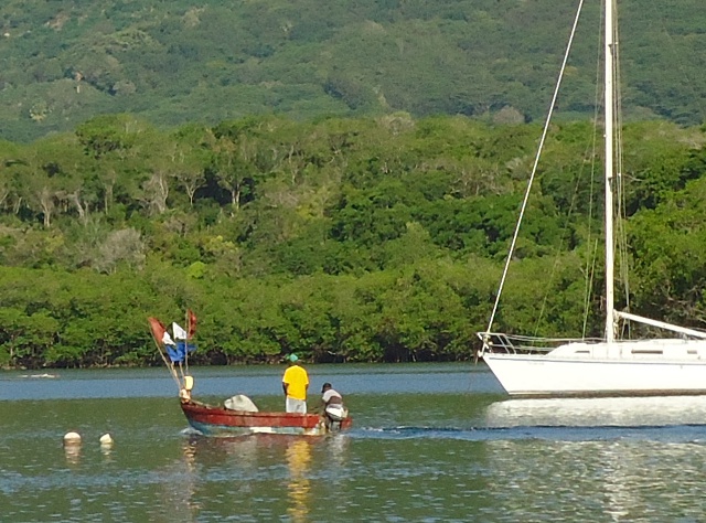 Local boat returning from a day of fishing.