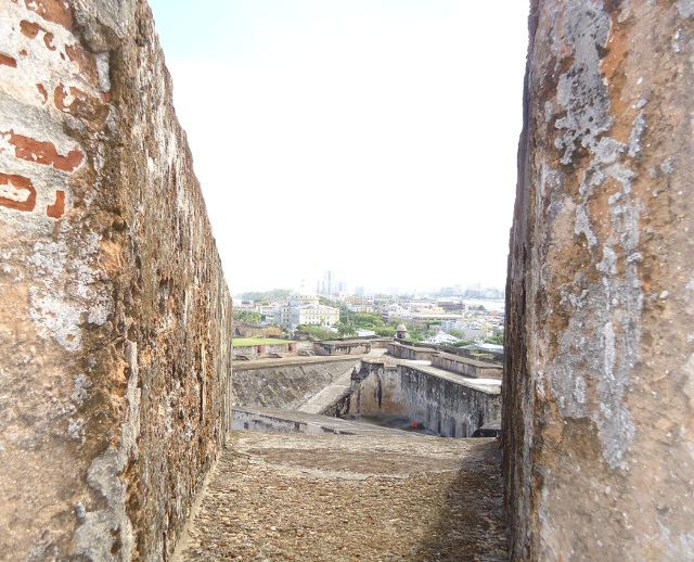It was a bit of a hazy day but this is a view of the city below from atop the fort.